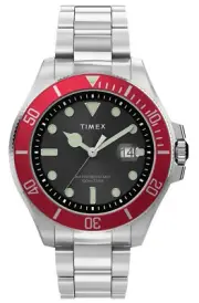 Timex TW2U4170 Harborside Men's Analog Watch Silver-Tone Steel Bracelet