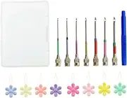 DOITOOL Embroidery Needle Punch Set 22pcs Embroidery Materials Crewel Needles Reusable for DIY Craft