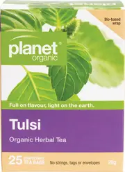 Planet Organic Herbal Tea Bags Tulsi 25pk