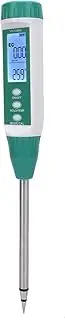 3 In1 Soil Tester with Backlit LCD Display, Metal Probe for Soil EC Temperature 0-99% Range, 0.00-19.99ms Cm EC, -10℃-60℃ Temp Portable Plant Soil Meter for Garden, Lawn,