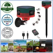 Solar Outdoor Motion Sensor Alarm 130dB Loud Noise Record & Light Security