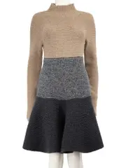 Turtleneck Wool Knit Dress