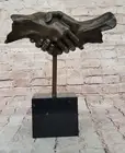 S.DALI SOLID BRONZE SCULPTURE. ABSTRACT ART DECO MARBLE BASE FIGURINE ARTWORK