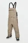 VOLCOM 25 RAIN GORE-TEX SNOWBOARD SKI BIB PANTS, CHESTNUT BROWN SMALL, NEW