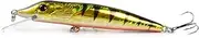 12.5cm 13g 3D Eyes Fishing Minnow Lure with Lifelike Swimming Action, ABS Hard Bait for Big, Includes Treble Hooks, Multiple Colors Available