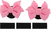 X AUTOHAUX Motorcycle Helmet Accessories Decoration Cat Ear Bow for Motorcycle Bicycle Skiing Helmets Black Pink Plush Stickers 1 Set