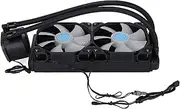 CPU Liquid Cooler, 120mm Integrated Water Cooling, PWM LED Mute Temperature Control Stable Computer Cooling Fan