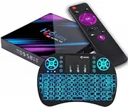 Android 10.0 TV Box, RK3318 Quad-Core 64-Bit ARM Cortex-A55 Box with 2.4G/5G Dual WiFi 10/100M Ethernet, Support H.265/4K Ultra HD/BT 4.0/HDMI 2.1 Set Top Box,2gb+16gb