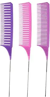 RAYWE Hair Styling Combs Tailed Comb Set Coloring Dyeing Comb Salon Tool Sectioning Highlighting Weaving Cutting Comb for Hairdressing