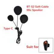 Soft Cable Headset Headphone Speaker Mic for BT-S2 Motorcycle Intercom Helmet