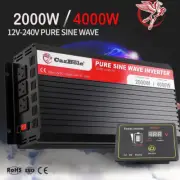 12V DC 2000W 4000W Pure Sine Wave Inverter with Remote Control 240V AC 50HZ USB