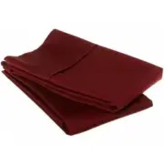 530 Thread Count Egyptian Cotton Standard Pillowcase Set Solid Burgundy