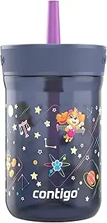 [Contigo] Kids Leighton Spill-Proof Paw Patrol Tumbler with Straw, 14oz, Space Zodiac, Purple