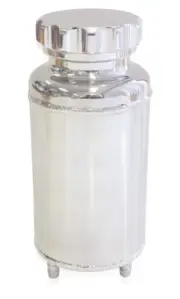 Aeroflow Universal Radiator Overflow Tank 8" X 3.5" -4 Orb Polished AF77-1015