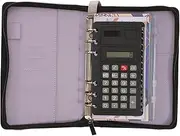 LAPYAPPE 1Set Multifunctional Envelope Capacity PU Zipper Cash Storage Bag with Envelopes Cards Calculator Portable Wallet for Cash Management