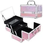 FRENESSA Makeup Box Organizer Portable Cosmetic Train Case Travel Makeup Case...
