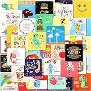 Teling 120 Pieces Lunch Box Notes for Kids Cute Lunchbox Notes for Kindergartners Inspirational and Motivational Notebook Kids Back to School Gifts,60 Style