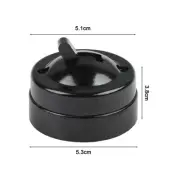 Switch 1PC 220-250V Black Easy Install Household Light Switch Retro Style