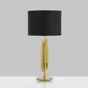 LED Desk Lamp Table Light Loft Brushed Titanium Gold Study Room Bedroom Fixture