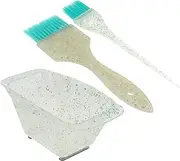 DEARMAMY 1Set Hair Coloring Brush and Bowl Set Professional Hair Dyeing Tools with Comfortable Handle for Salon and Home Use for Hair Tinting and Conditioning Applications