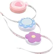 Gogogmee 3Pcs Cute Mini Retractable Measuring Tape Lightweight Body Measurement Tool for Seamstress and Tailors Portable Convenient for Accurate