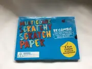 Purple Ladybug Multicolor Scratchy Scratch Paper 5 Colors 35 Sheets 4 Stylus +
