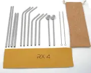 Stainless Steel Straw Set of 12 Fits RTIC Yeti Ozark Trail Tumbler Metal Straws
