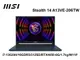 MSI微星 Stealth 14 A13VE-206TW/i7-13620H/16GDR5/512SD/RTX4050-6G/1.7kg/W11P