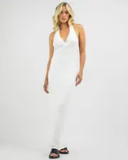 [Mooloola] Mooloola Women's Kalani Maxi Dress in Cream 0 Cream