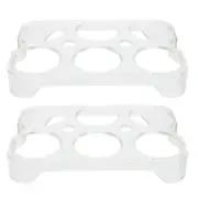 2 Pcs Egg Shelf Refrigerator Stackable Holder Storage Bin with Lid