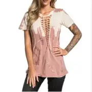 $38 Sinful Affliction Standard Supply Valor Wash Braided V-Neck Tee XS NEW A532
