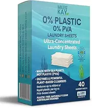 Laundry Sheets - 80 Wash - World First 0% PVA Plastic in the product (unlike other brands with up to 40% plastic going into your machine) - Stop PVA from entering our waterways