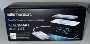Emerson SmartSet Dual Alarm Clock Radio Bluetooth Speaker Wireless Phone Charger