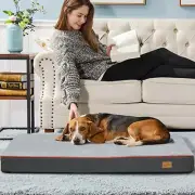 Orthopedic Dog Bed Kennel Memory Foam Waterproof Pet Bed with Removable Washable