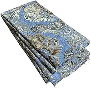 Thick Chenille Damask Fabric, for Chair Couch Pillow Tablecloth Material DIY Repair (Blue, 2 Metres (150x200cm))