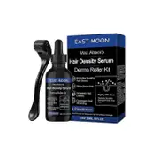 Derma Roller and Hair Growth Serum Kit, Thicken and Strengthen Hair Regrowth, Fight Hair Loss, Strengthen Hair Roots, Moisturizing Nourishing Scalp...