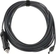 Satellite DC Car Power Cable Gray Power Supply Wire Power Cable DC to Cigarette Lighter Plug for 12V 24V Vehicles Ships Rvs, 10 m