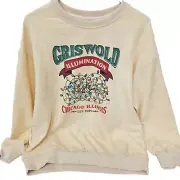 Women's Small Oversized Griswold Funny Christmas Sweatshirt Holiday Pullover Xma