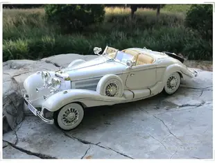 美馳圖1:18奔馳500K原廠仿真合金汽車模型車 收藏復古懷舊老爺車