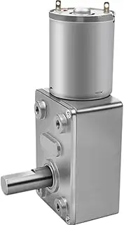 4632-370 Micro Worm Gear Motor 6v~24v 6RPM~210RPM Forward and Reverse Adjustable Speed High Torque Self-Locking Brushed DC Motor(210RPM,12V)