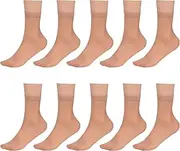 [DIVINA VITAE] 10 Pairs Sheer Socks Ankle Nylon Socks for Women Transparent Ultra Thin See Through Socks for Women and Girls