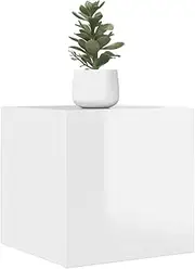 Wall Mounted TV Cabinet, High Gloss White, 30.5x30x30 cm, Floating Entertainment Unit for Living Room Storage