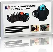 GH 4 Pack Adjustable Switch Leg Straps for Kids and Adult (Plus Size), Joycon Leg Strap Compatible with Nintendo Switch Sports: Soccer, Ring Fit Adventure, Family Trainer - Exercise Games Accessories