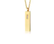 Stainless Steel Urn Necklace Pendant Exquisite Jewelry - Gold