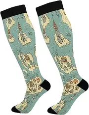 [Caihoyu] Compression Socks Women Graduated Support For Nurses, Athletic, Travel & Flight Socks