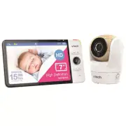 VTech BM7750HD Full Colour 18cm HD Pan/Tilt Camera Baby Monitor Video & Audio