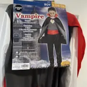 VAMPIRE COSTUME Boys L (10-12) Classic Halloween Horror Monster Complete Child