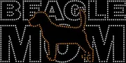 Rhinestone Bling Sparkle Iron On Transfer DIY Beagle Mom Dog Pet Sparkle