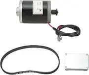 Brushed DC Motor, 120W 24V Electric Motor with Controller and Belt, Pure Copper Coil Low Noise Motor for Electric Bike Applications