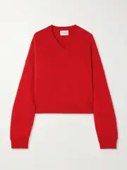 [Loulou de Saison] Loulou de Saison - Anzor Cashmere Sweater - Red - x large x large Red
